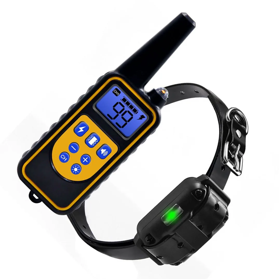

PET toy T PU BLACE dog collar training warning shock collar electronic smart all size dogs bark collar sets pet tools