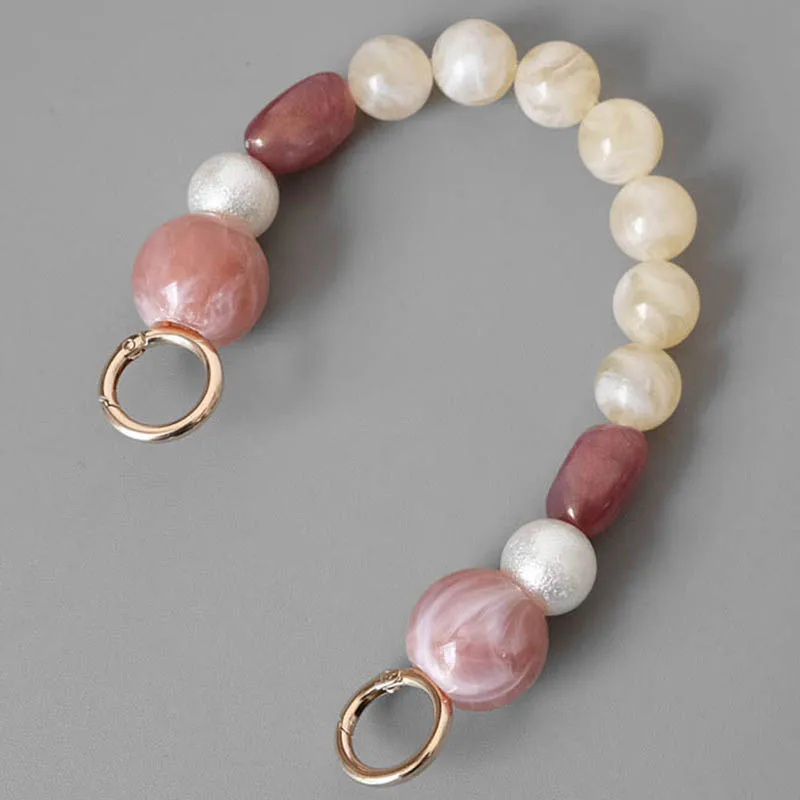 

ZONESIN Retro Handmade Big Bead Acrylic Chain Purse Strap Hand Bag Handle For Ladies Handbags, 2 colors in stock