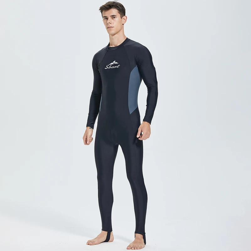 

SBART New Design Snorkeling Wetsuit Swimming Diving Suit Quick Dry Swimwear Front Zipper Wet Suit Mens Long Sleeve Sportswear