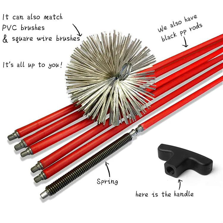 Wholesale Spiral Flat Steel Brush Rotary Fireplace Cleaner Chimney Sweeping Kit Buy Chimney
