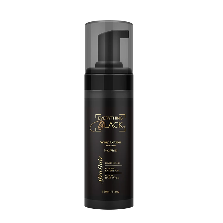 

Everything Black Private Label Lightweight Non Sticky Foam Wrap Lotion For Hair