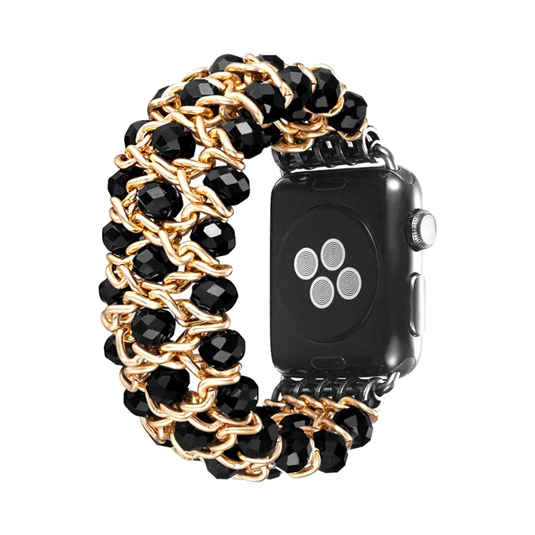 

Jewelry Beaded Watch Band Women/Ladies/Girls Wristband for Apple iWatch 38/42 mm, As photos shown