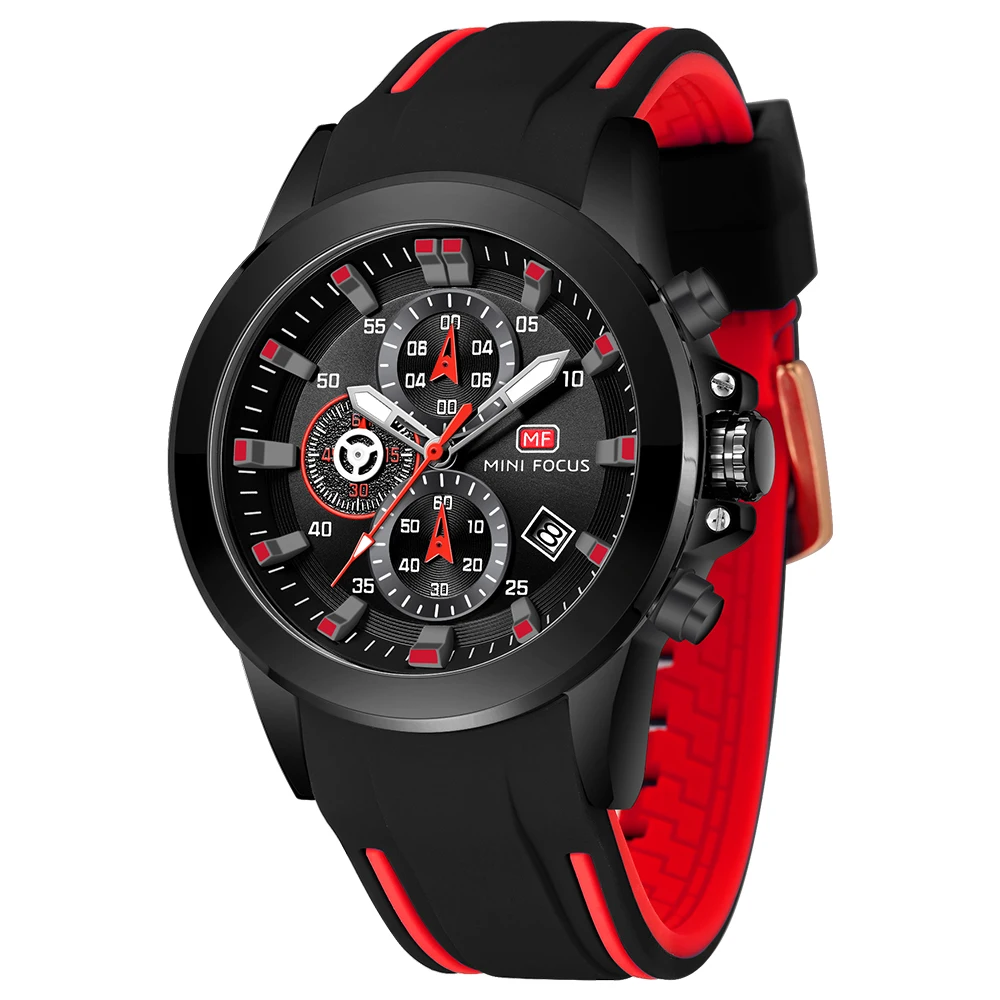 

MF0287G Private Label Sport Men Quartz Wristwatch Chrono Luminous Functional Waterproof Watch