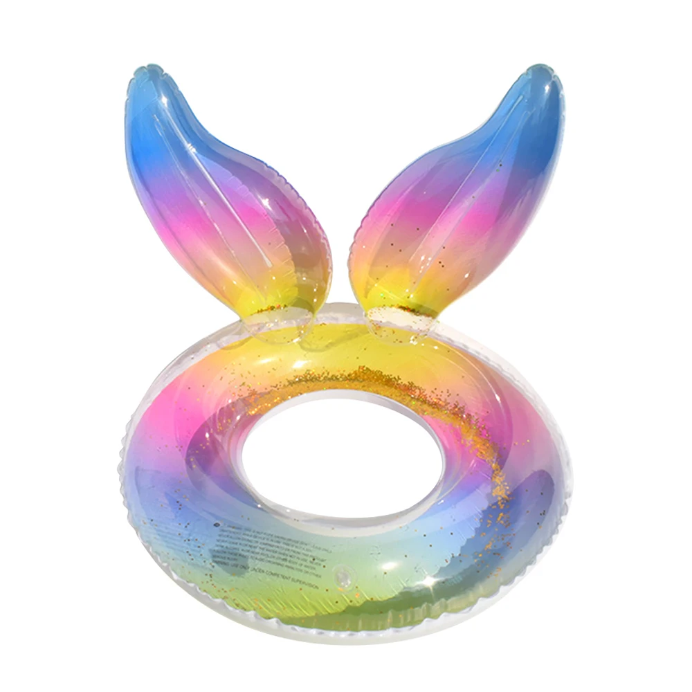 

Newbility Diameter 90cm high quality Chinese Factory wholesale sequined mermaid swimming ring crown water ring, 2colours