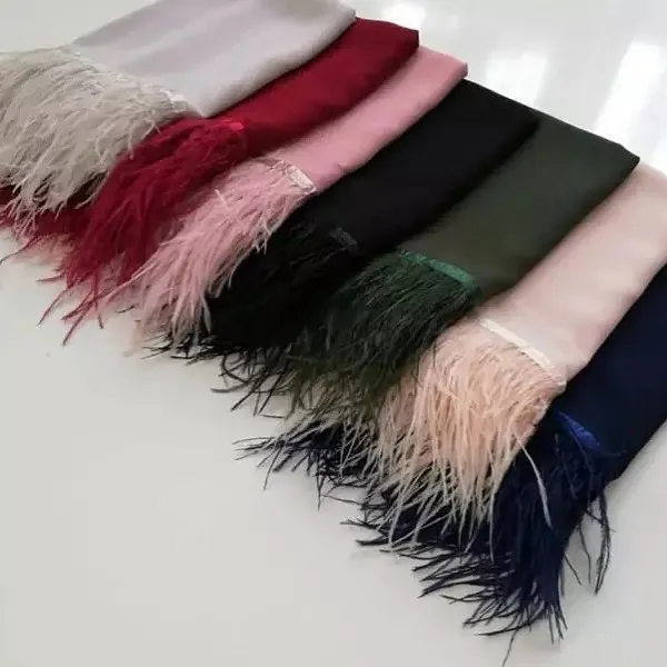 

Premium feather chiffon shawl scarf Muslim Malaysia Tundung women's silk exquisiteness high quality chiffon scarf hijab