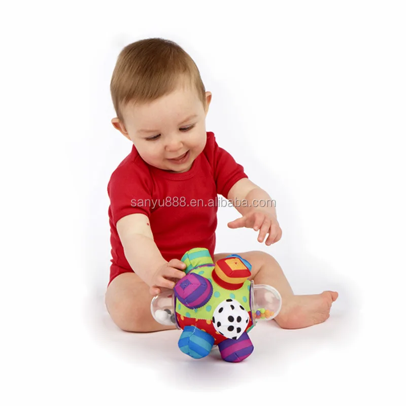 Color Baby Children's Ring Bell Ball Baby Cloth Music Sense Learning Toy Ball HC 