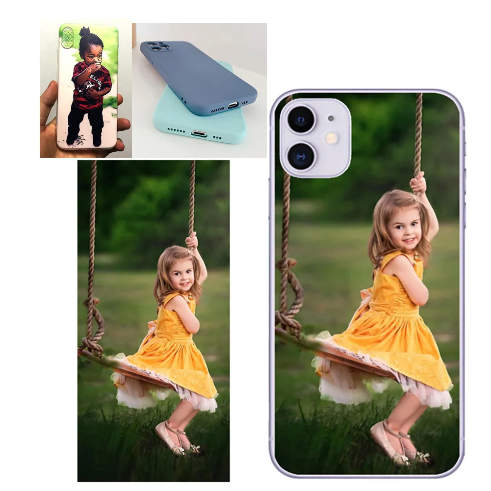 

Shockproof Cell Phone Custom Print Silicone Shell Back Bag Flexible Mobile Case Cover For iPhone 12 11 Pro Max XR 7 8 Plus, 9colors