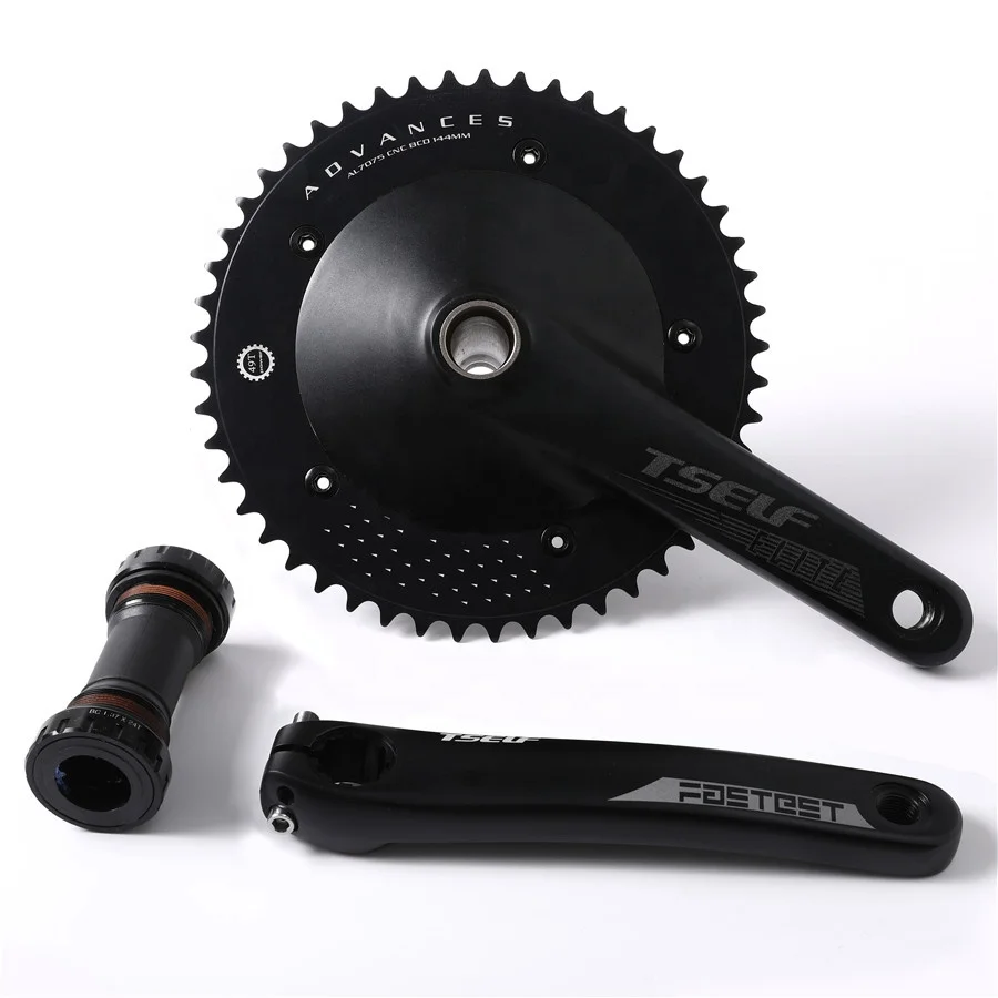 

Fixie Bicycle Crankset Track Bicycle Parts Bike Crankset Ebike Cranks Fixed Gear Bike Track Chainset Components with BB OEM, Customer's request