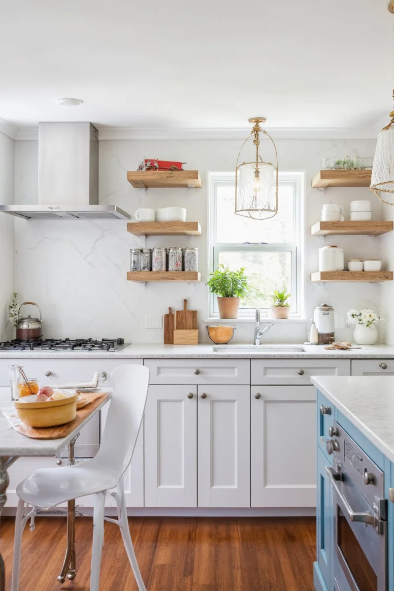 Kitchen layout plan showing optimal work triangle
