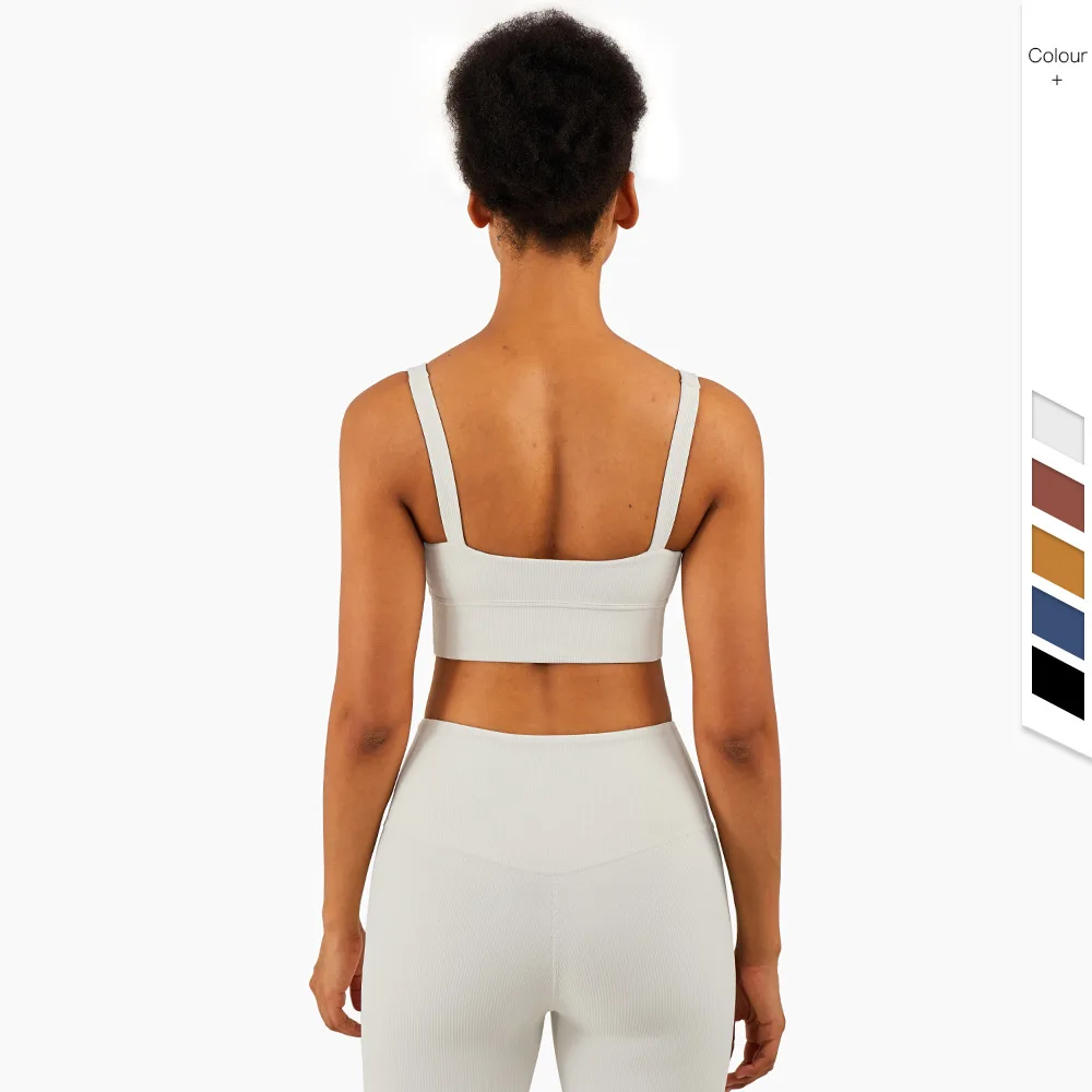 

Selling Durable Using Widened Hem Ropa Interior Deportiva Mujer U Neck Ribbed Fixed Wide Shoulder Straps Backless Sports Bras