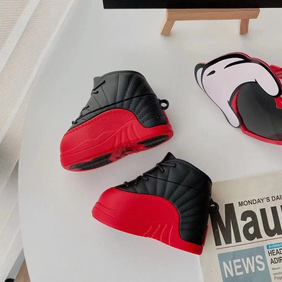 

Free shipping 3d mini sneaker shoe design aj12 flue game case for airpods
