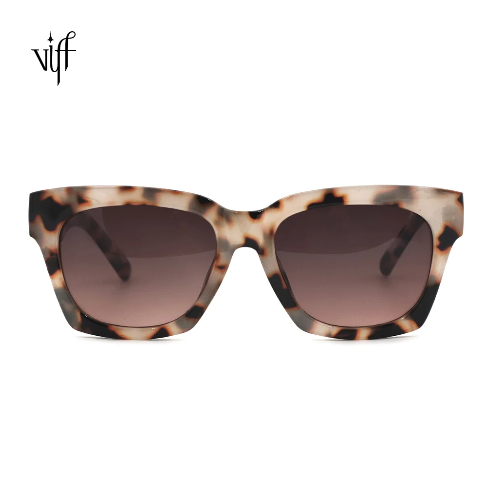

VIFF Brown Vintage Women Sunglasses 2021 HP14317 Custom Luxury Brand Big Shades Retro Sunglasses