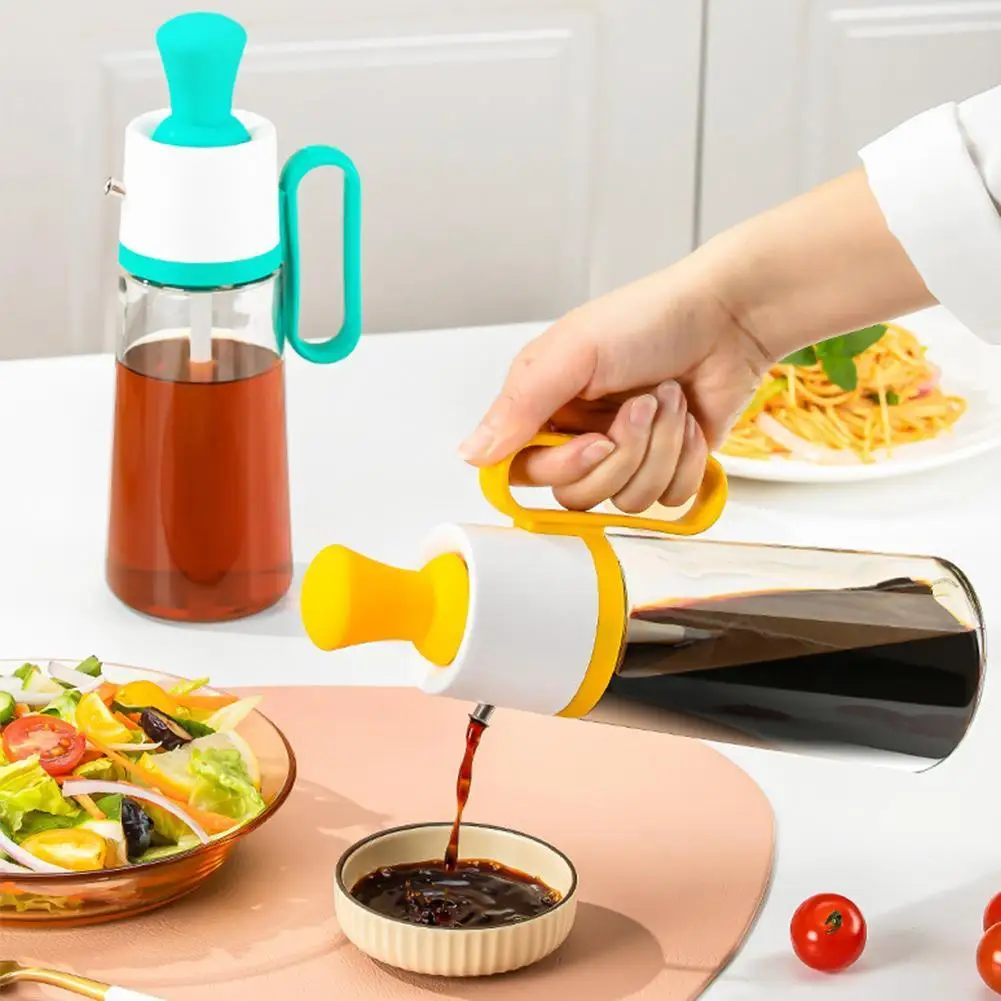 

2 In 1 Oil Dispenser Bottle With Brush Liquid Seasoning Big Capacity Bottles Multifunction Oil Dispenser For Kitchen Cooking BBQ