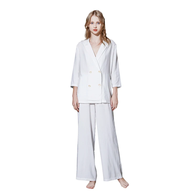 

Formal Summer Loungewear Luxury Pyjamas Home Wear Set Tencel Viscose Pajamas Sleepwear Women, Picture ot custom