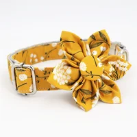 

Christmas Dog Collar with flower Dog Cat necklace with metal buckle for pet holidays gifts