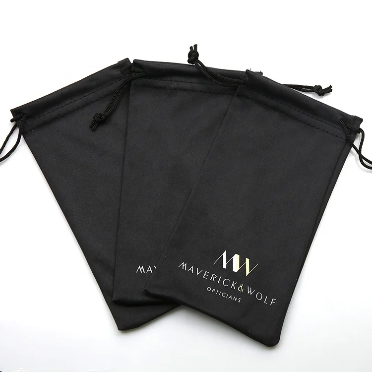 

Hot Sale 100% Polyester Sun Glasses Box Black Cloth Bag Custom Silk Screen Printed Sunglasses Bag, Customized color