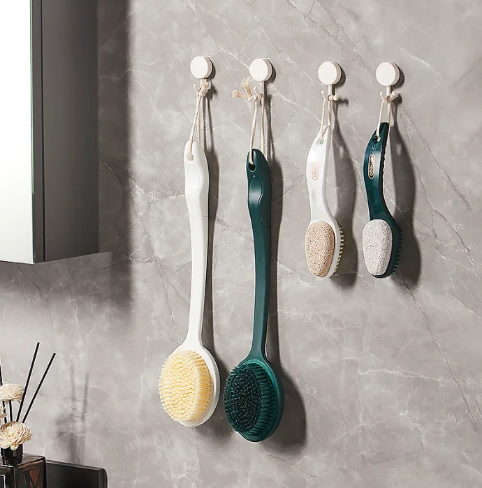 

Bathroom Long Non-Slip Handle Durable Square Soft Hair Bath Brush Cleaning Foot Back Cleaning Brush