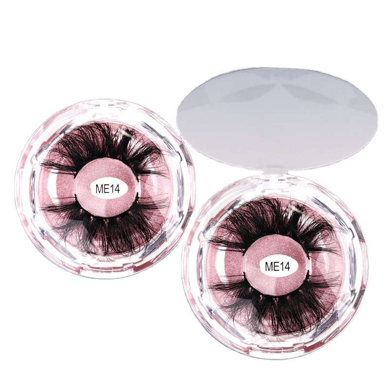 

2021 Hot 3D Mink eyelashes 5D Mink Full strip lashes with custom eyelash packaging cruelty free eyelashes, Natural color