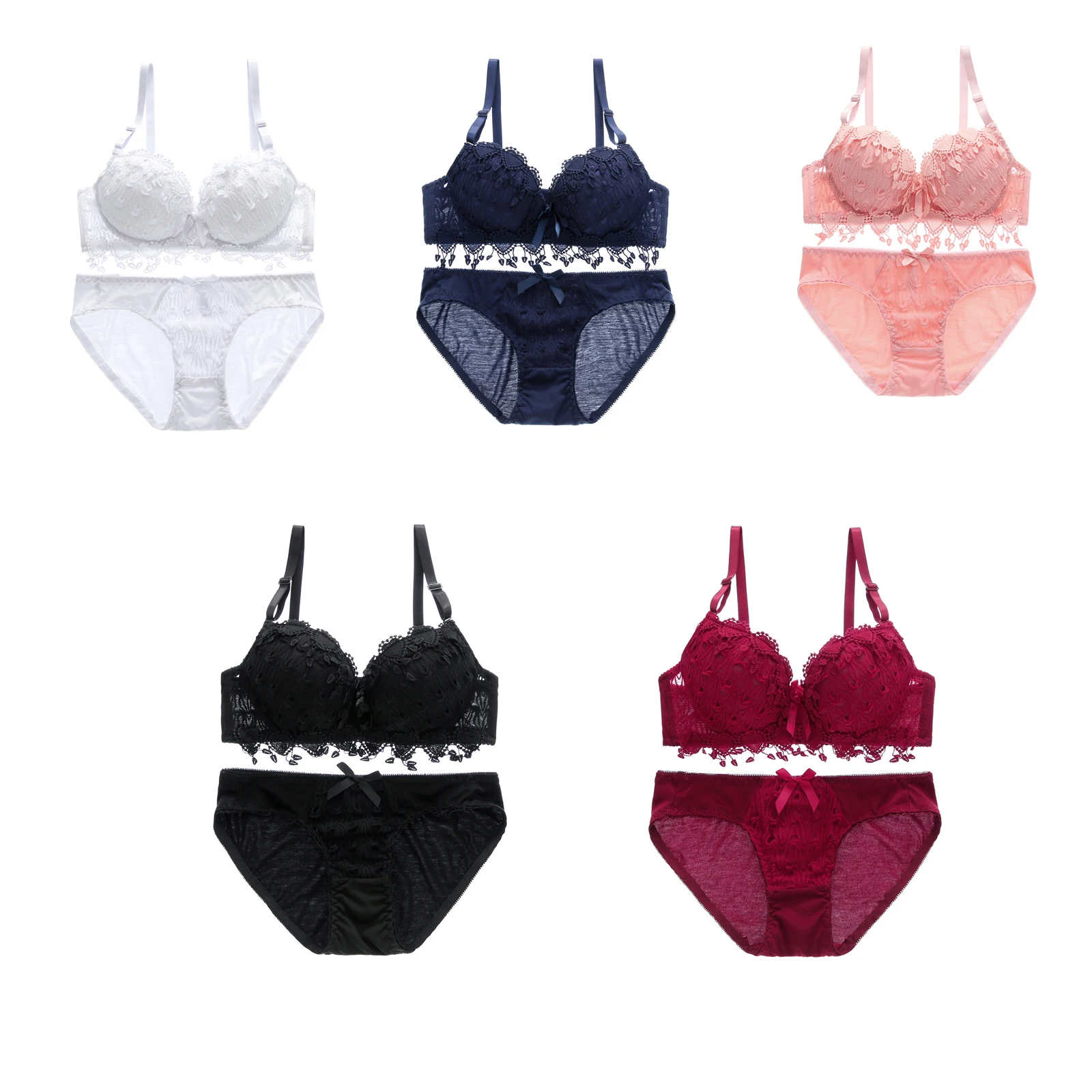 

Padded 3/4 Cup Women's Bra & Brief Sets luxury sexy lingerie underwear, Picture