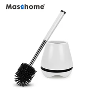 

Masthome Highly efficient soft TPR Bathroom Clean Brush plastic Toilet silicon bowl brush set with holder