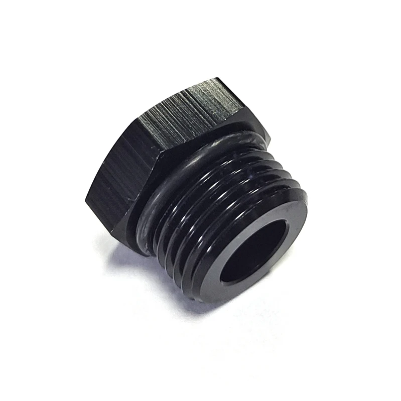 

AN6/AN8/AN10/AN12 Hex Plugs Black 6AN Block Off Cap Male Adapter Fitting Plug with ORB O Ring Boss Seal Nut