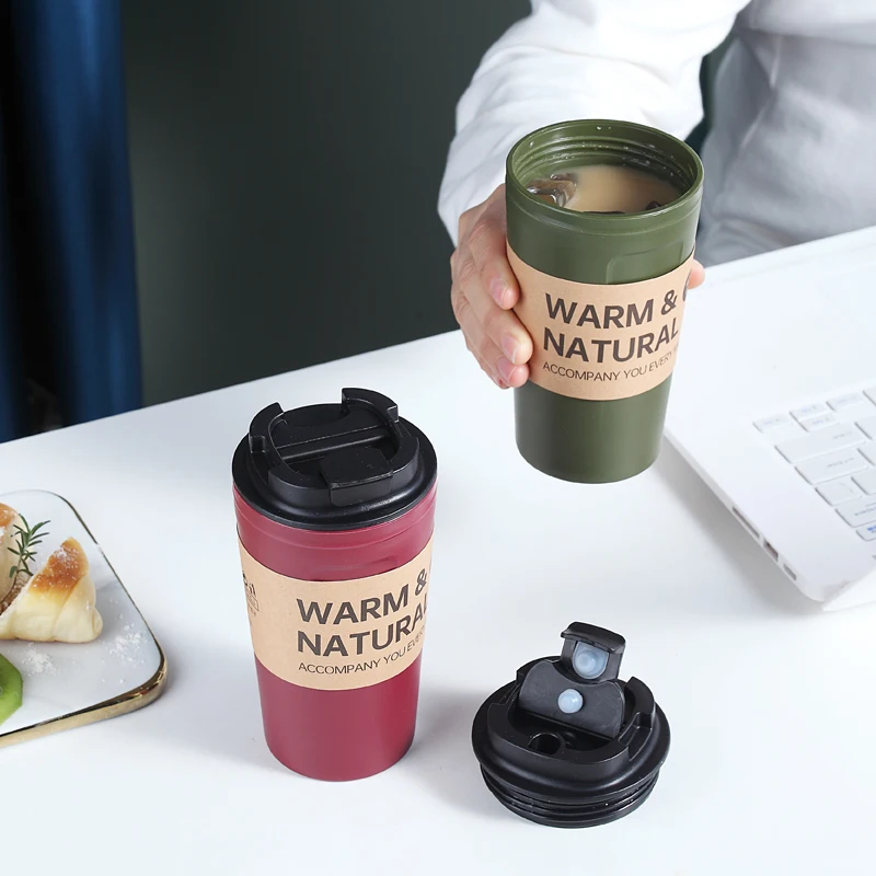 

Custom logo Travel water mug Sealed plastic coffee mug outdoor water cup with lid Home Travel Student Gift Reusable Coffee Cup, Picture