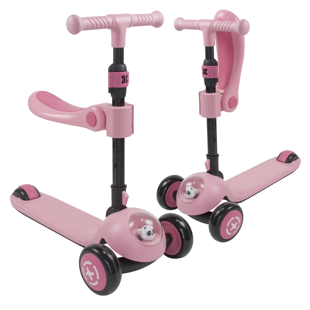 

Factory Price Baby Walker Kids Kick Scooter Push Scooter With Three Flash PU Wheels, Blue pink