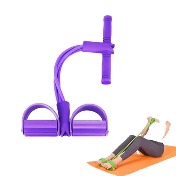 

Wholesale Pedal Resistance Band Super Light 4 Tube Yoga Strap Elastic Pull Rope Fitness Equipment, 5 color