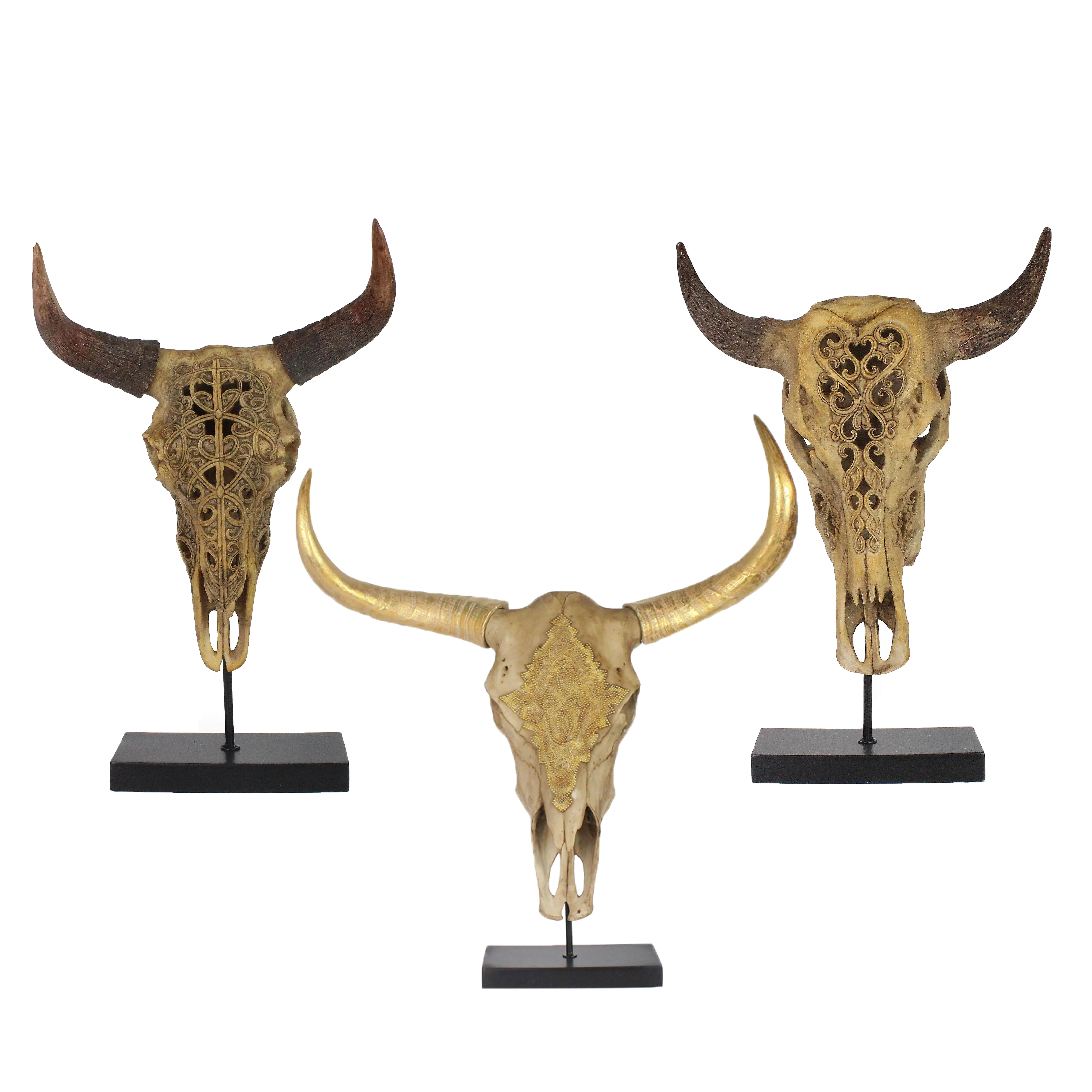 Animal Cow Buffalo Bull Skull Head for Wall Decor Wholesaler Large Resin 7-10 Days BSCI/BSCI Resin,resin Support Shined 50pcs details