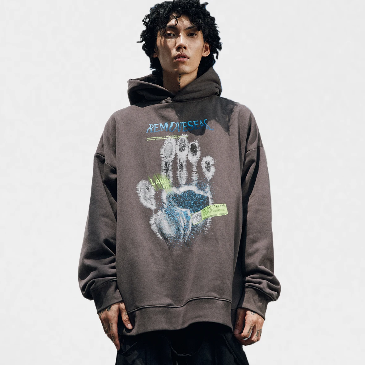 

High Quality Popular Silk Screen Printed Autumn And Winter Heavy Cotton Fleece Pullover Casual Hoodies For Men