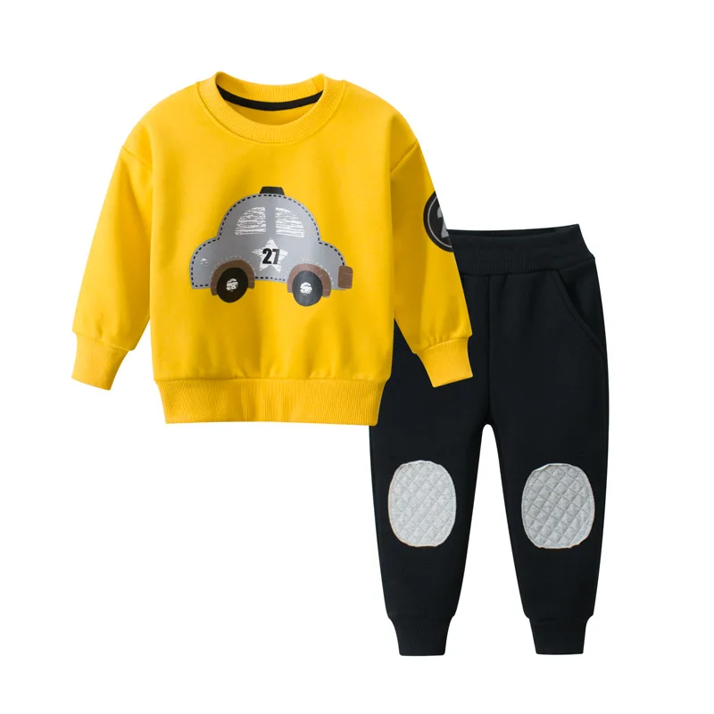 

child girl clothes Set 2019 Autumn Winter Warm Sweatshirts Kids Suit Children Baby boys Hoodies+pant 2pcs Sets