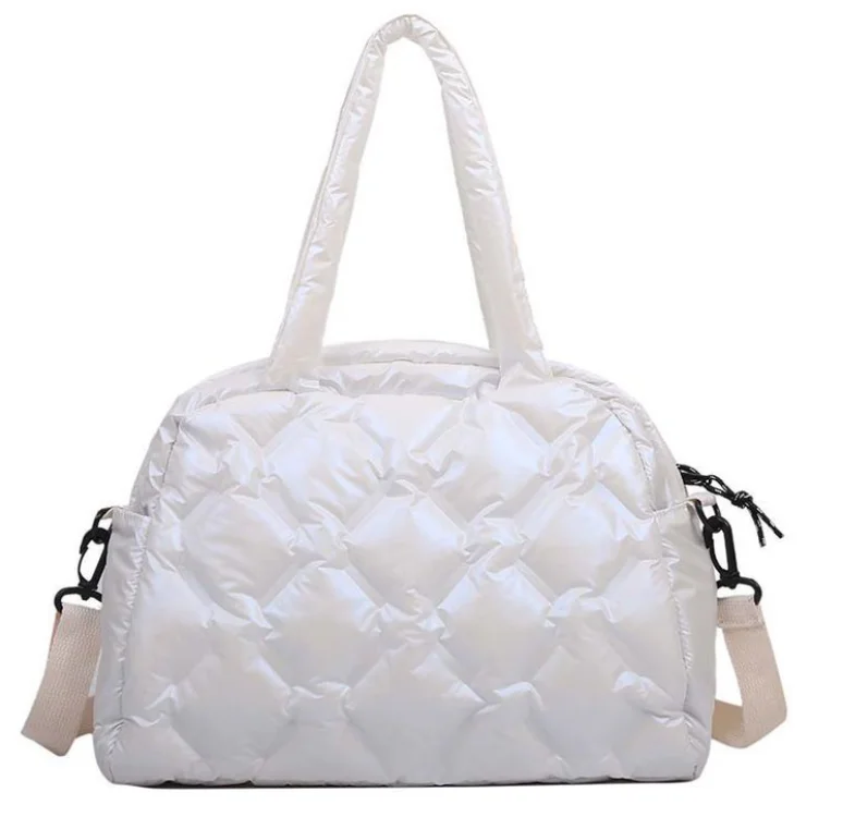 

New Autumn/winter 2021 Space Cotton Cross-span Women's Bag New Fashion Down Women's Bag Lazy Large Capacity Handbag YGC-429