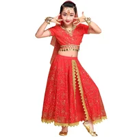 

New Style Girls Performance Wear Indian belly dance costume set for children
