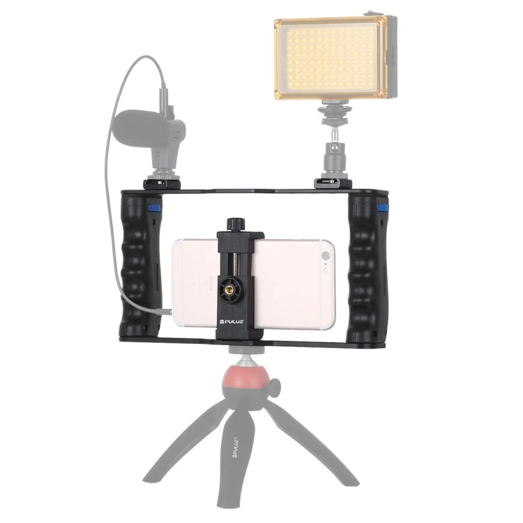 

PULUZ Vlogging Live Broadcast Smartphone Cage Video Rig Filmmaking Recording Handle Stabilizer Bracket for Phone