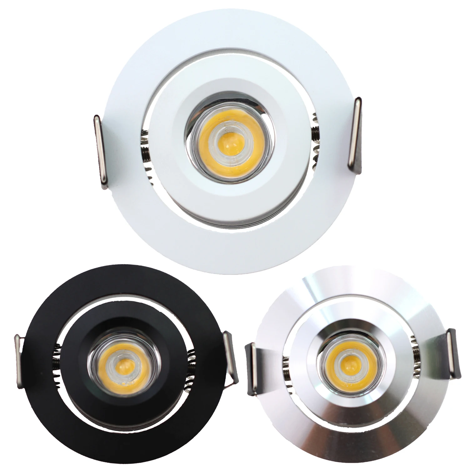 Hot Sale Anti Glare Aluminum 12V 3W Adjustable Recessed Led Ceiling Downlight