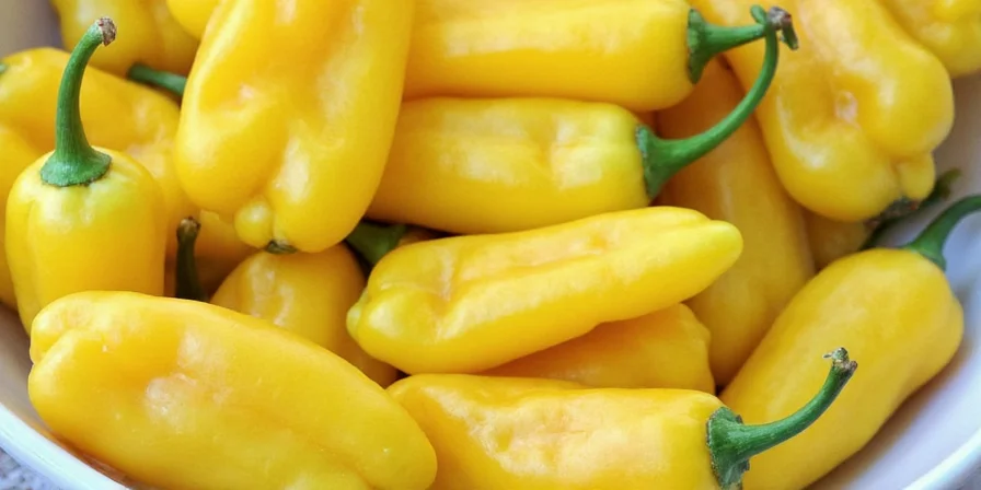 Fresh yellow chiles in a market