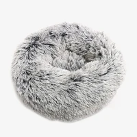 

Custom cat pet round bed long plush with PP Cotton