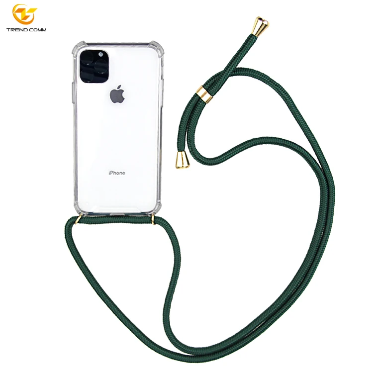 

2020 New Transparent Crossbody Cell Phone Bag For iPhone 11 Pro Necklace Case