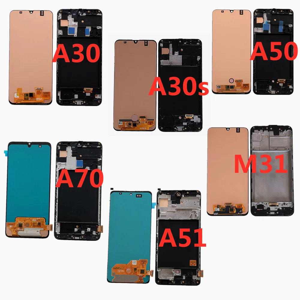 

Original OLED LCD Display Touch Screen Digitizer Replacement LCD Screen For Samsung Galaxy A20 A30 A30S A40 A50 A50S A70 A51