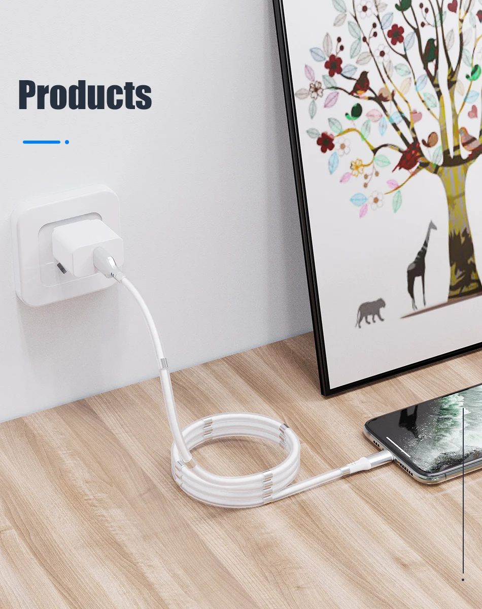 2020 New Quick PD Fast Charge Phone 1m Micro USB Type C Strong Magnetic Charging Cable For iPhone - ANKUX.COM