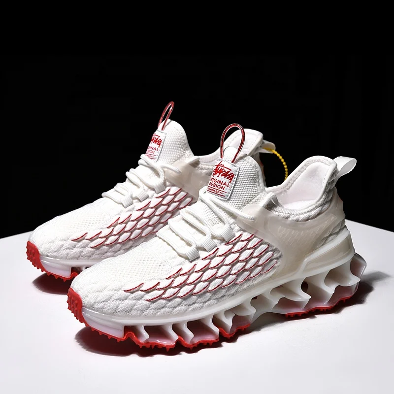 

Brand Logo Custom High Quality TPU Sole Fly Weave Fashion Sports Sneakers Running Shoes Men Sneakers, Pink,black,white,black/red