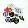 Custom Kids Clothing Damask Polyester Embroidery Woven Badges Patch with Iron on Backing