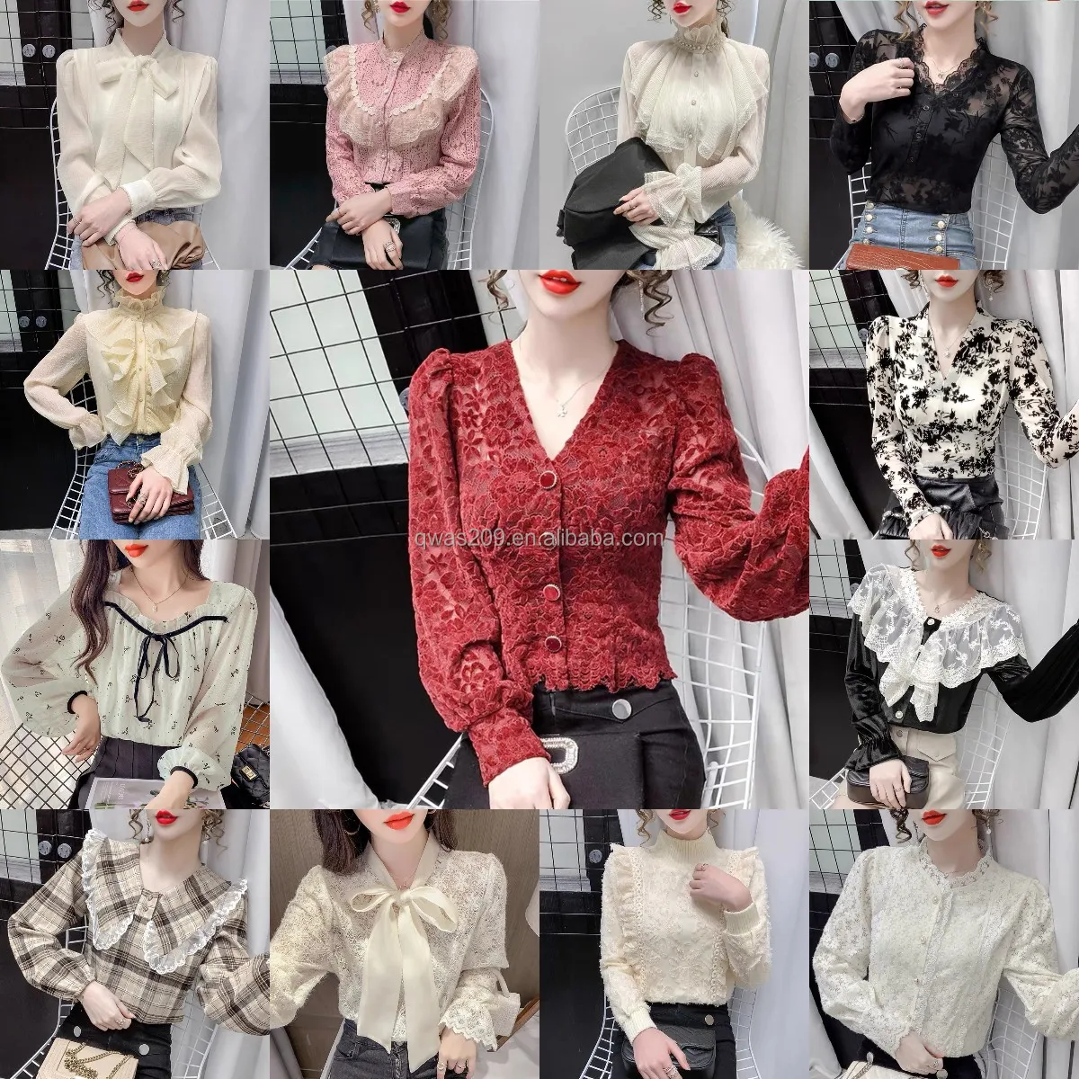 

Women's chiffon long sleeve shirt casual shirt wholesale