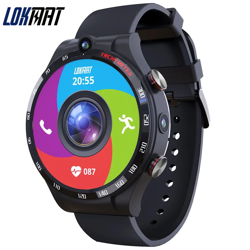 

LOKMAT APPLLP 4 Smart Watch Phone Android 10.7 Wifi Dual Camera Full Round Touch 4G Smartwatches Men RAM 4G ROM 128G GPS Watch