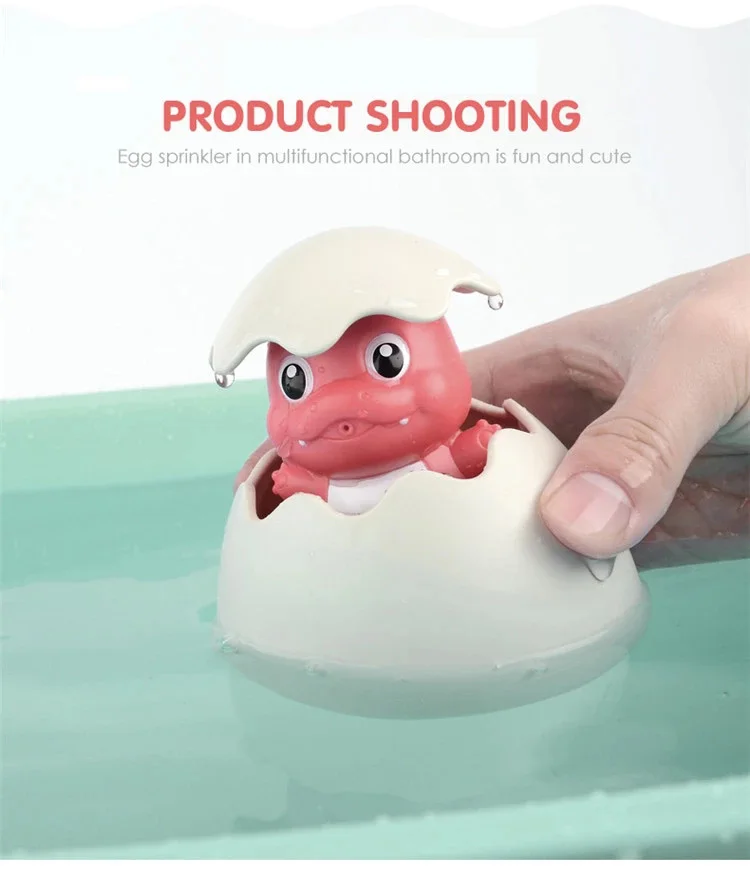 Floating Egg Shape Water Sprinkler Shower Baby Bath Toys Spray Water Playing Kids Eggs Dinosaur