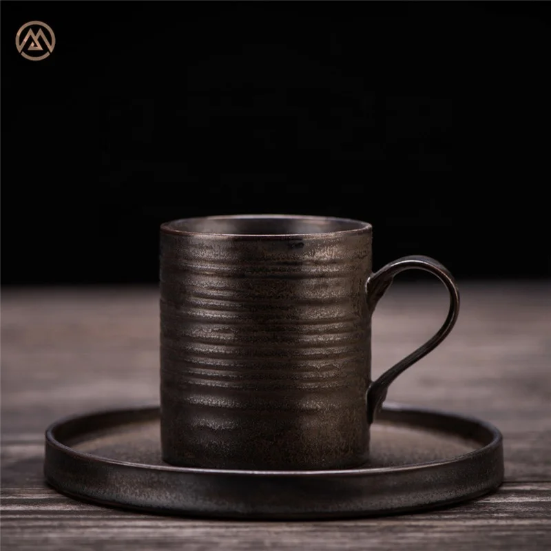 Milk Water Coffee Porcelain Brown Color Mini Handgrip Cup Small Ceramic Mug Best Selling
