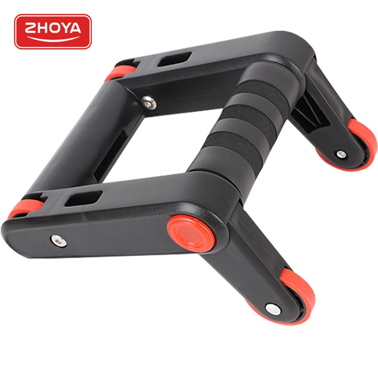 

Zhoya New Design Collapsible Four Wheels Caps Gym Equipment Abdominal Roller Wheels For Exercise