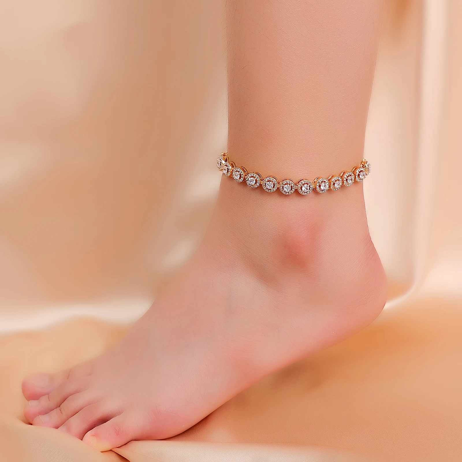 

2023 hip hop iced out cuban anklet Cuban link anklets and bracelet tennis crystal anklet for women man foot jewelry