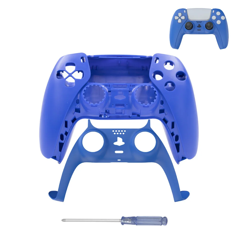 

PS5 Front part Bottom Shell replacement housing case joystick Decorative strip for ps5 controller Back shell case housing set, As picture show