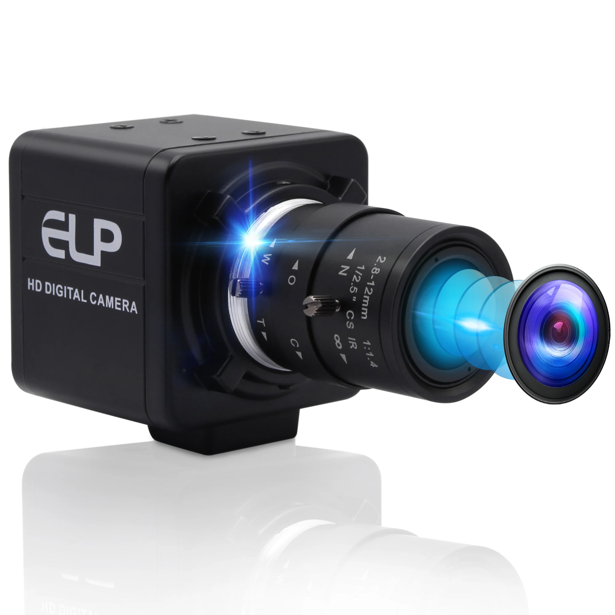 

ELP High Speed USB Camera 2MP OV4689 260FPS 640*480 120FPS 1280*720 60FPS with 2.8-12mm Manual Zoom Lens CMOS USB Web camera